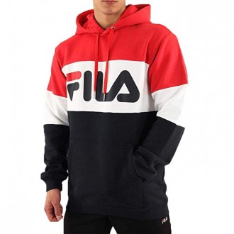 Sweat capuche rouge noir blanc