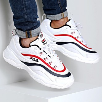 Basket blanche bleu fila...