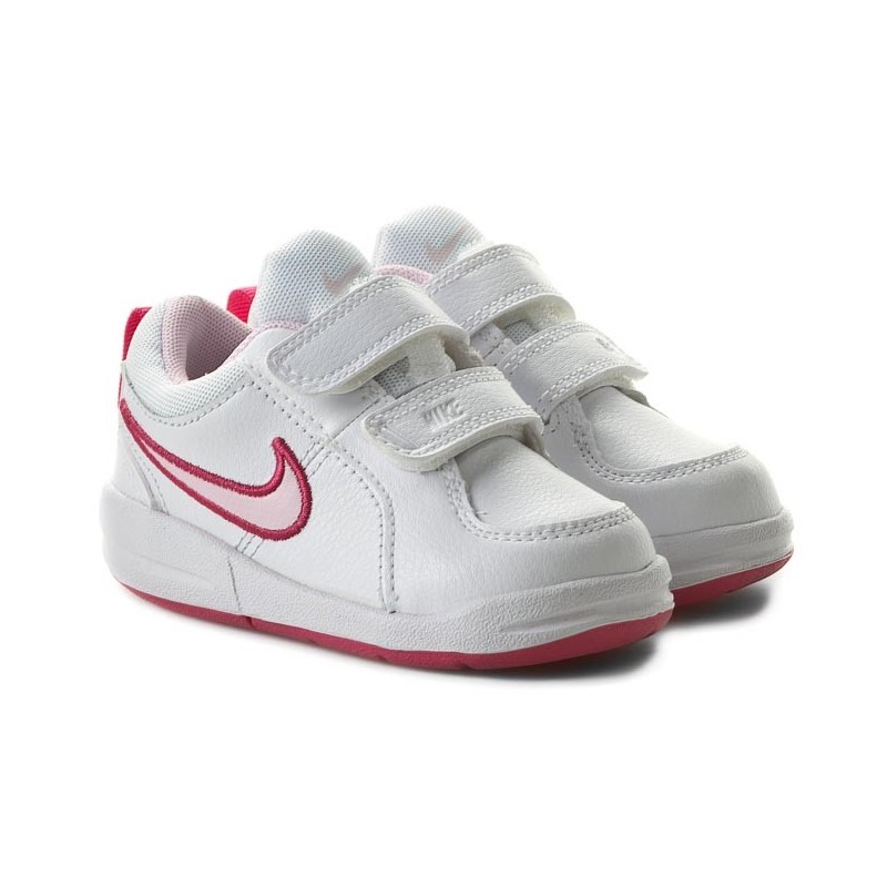 Basket fille nike pico 4 blanche et rose