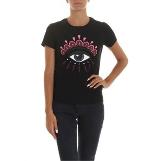 TEE SHIRT KENZO OEIL NOIR ROSE