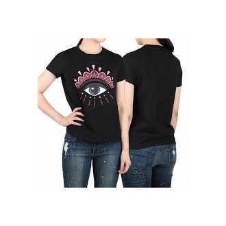 TEE SHIRT KENZO OEIL NOIR ROSE