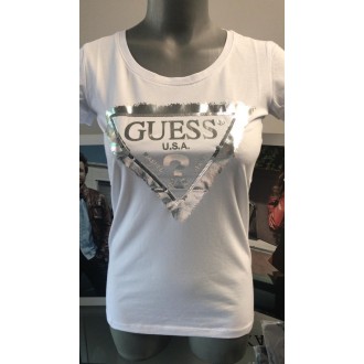 TEE SHIRT FEMME GUESS BLANC...