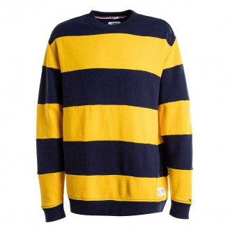 PULL TOMMY JEANS BLEU ET JAUNE