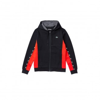 GILET LACOSTE NOIR ROUGE