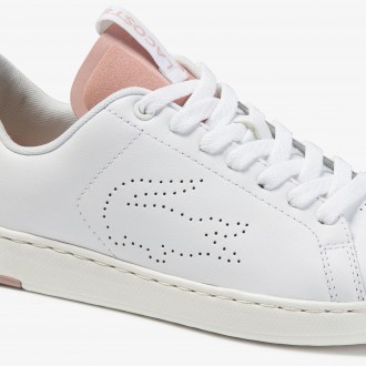 Lacoste carnaby evo blanche et rose perle hotsell