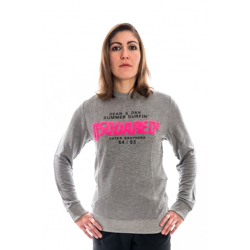 Pull Dsquared gris et rose