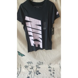 NIKE T-SHIRT NOIR / ROSE...