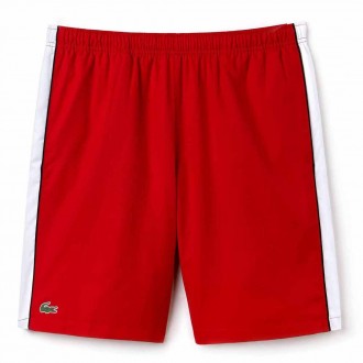 SHORT LACOSTE ROUGE ET BLANC