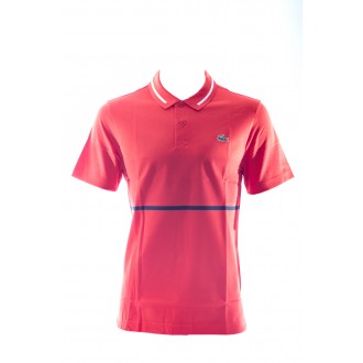 Polo Lacoste orangé/rouge
